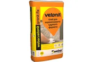 Смесь сухая клеевая цементная для крупноформатного керамогранита WEBER Vetonit Granit Fix 25кг