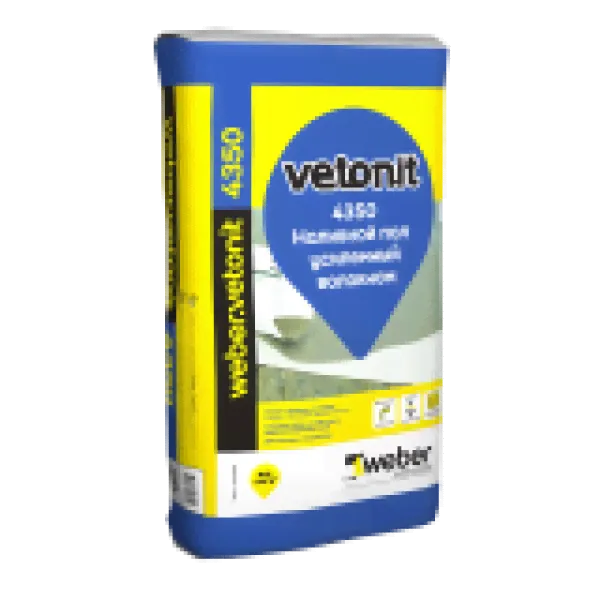 Наливной пол для звукоизоляционных полов weber.vetonit 4350 / Вебер.Ветонит 4350 серый 25 кг.